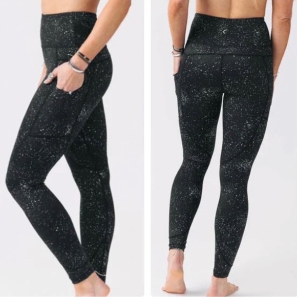 ZYIA Pants - ZYIA  high rise black and sliver/grey reflective speckled w/ pockets . Size 12
